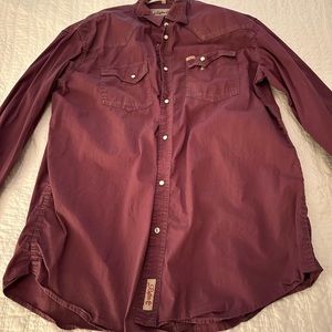Maroon cowboy shirt. Never worn. Like new.